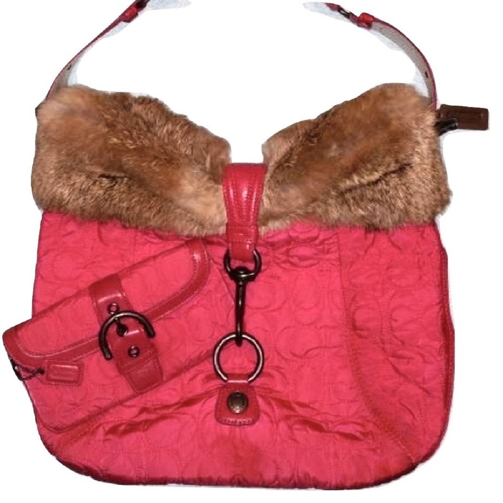 *RARE Coach XL Quilted Shoulder Bag and Matching Wristlet